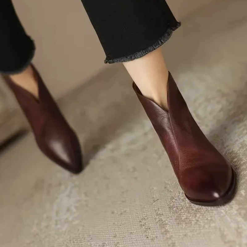 Lucia™ Leather Ankle Boots – Sophisticated Style and Comfort